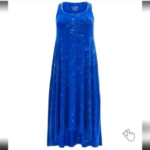 TORRID Size 00 Blue Mineral Wash stretch dress sleeveless
